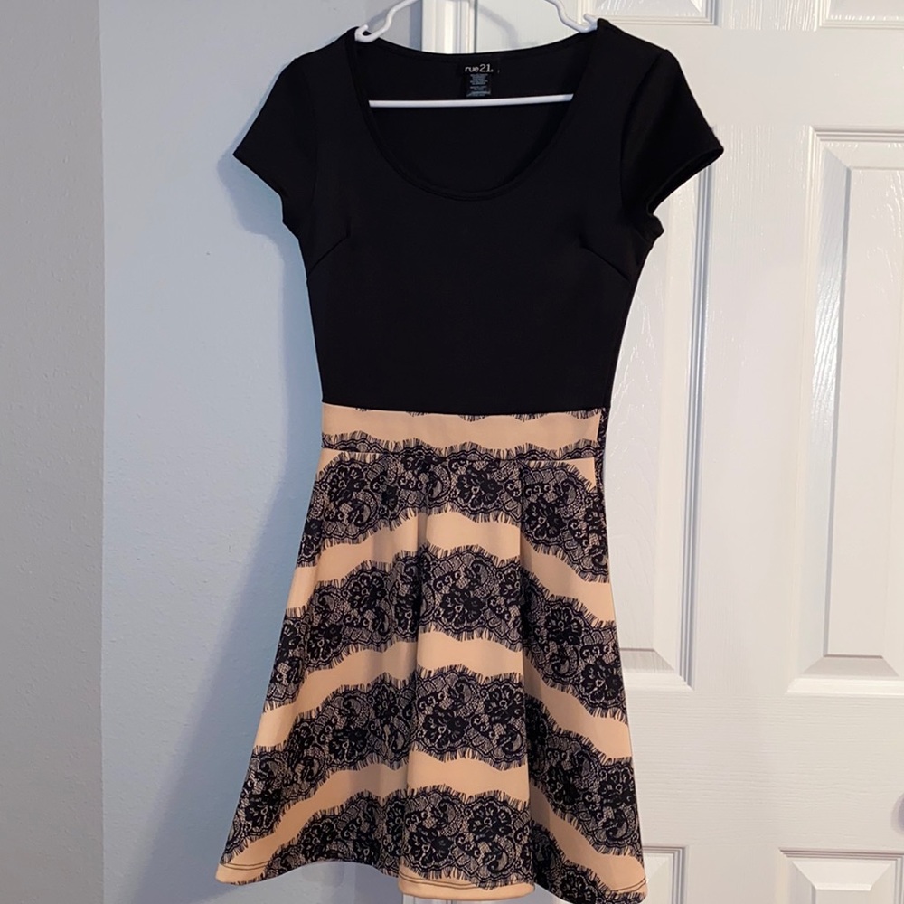 Black and Light Pink Dress